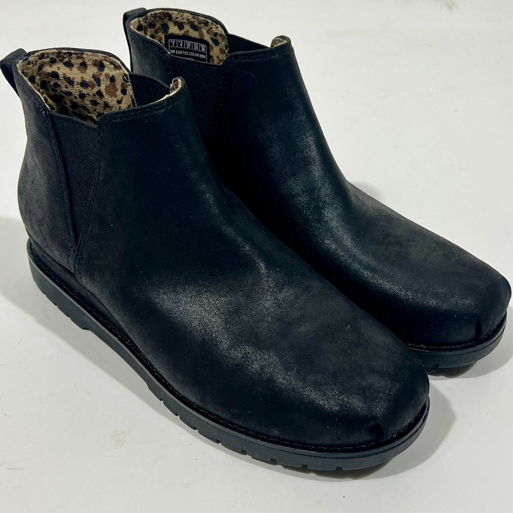 Skechers BOBS Chill Wedge Cruising Altitude‎ Boot Black Women's Size 7